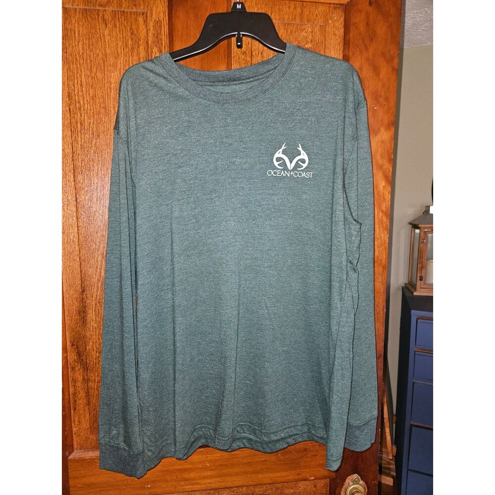 Ocean + Coast Men's Green Cotton XL‎ TSHIRT Tee Long Sleeve Lightweight Casual